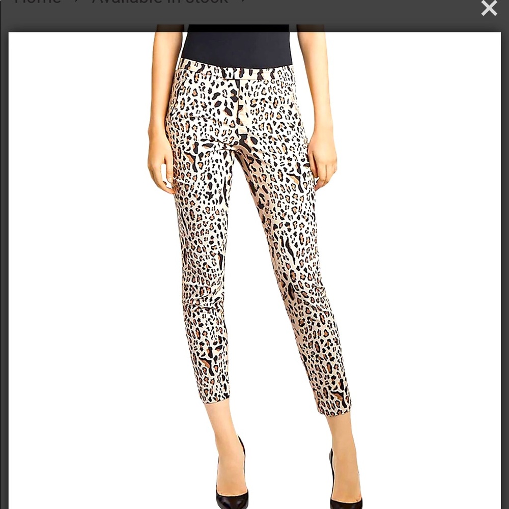 ATM leopard skinny ankle pant